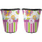 Butterflies & Stripes Trash Can Black - Front and Back - Apvl