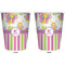 Butterflies & Stripes Trash Can White - Front and Back - Apvl