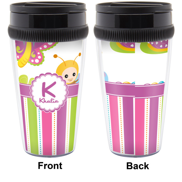 Butterflies & Stripes Travel Mug Approval (Personalized)