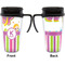 Butterflies & Stripes Travel Mug with Black Handle - Approval