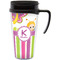 Butterflies & Stripes Acrylic Travel Mug with Handle (Personalized)