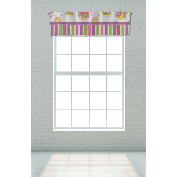 Butterflies & Stripes Valance - On window