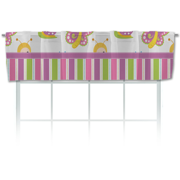 Custom Butterflies & Stripes Valance