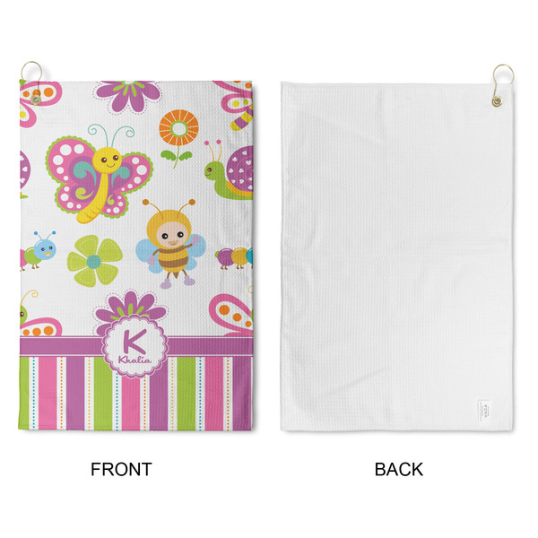 Butterflies & Stripes Waffle Weave Golf Towel - Approval