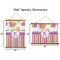 Butterflies & Stripes Wall Hanging Tapestries - Parent/Sizing