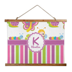 Butterflies & Stripes Wall Hanging Tapestry - Wide (Personalized)