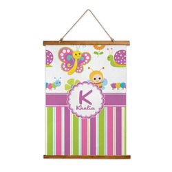 Butterflies & Stripes Wall Hanging Tapestry - Tall (Personalized)