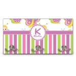 Butterflies & Stripes Wall Mounted Coat Rack (Personalized)