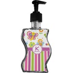 Butterflies & Stripes Wave Bottle Soap / Lotion Dispenser (Personalized)