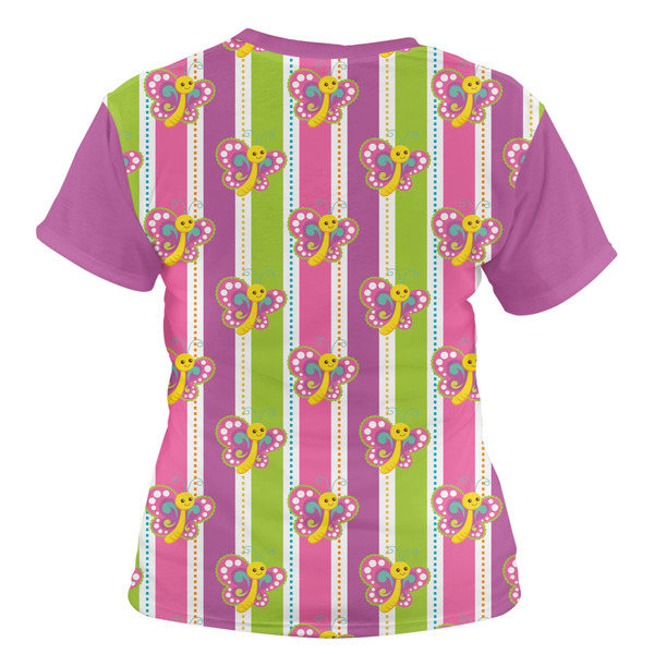 Butterflies & Stripes Women's T-shirt Back