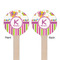 Butterflies & Stripes Wooden 7.5" Stir Stick - Round - Double Sided - Front & Back