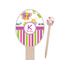 Butterflies & Stripes Oval Wooden Food Picks (Personalized)