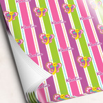 Butterflies & Stripes Wrapping Paper Sheets (Personalized)