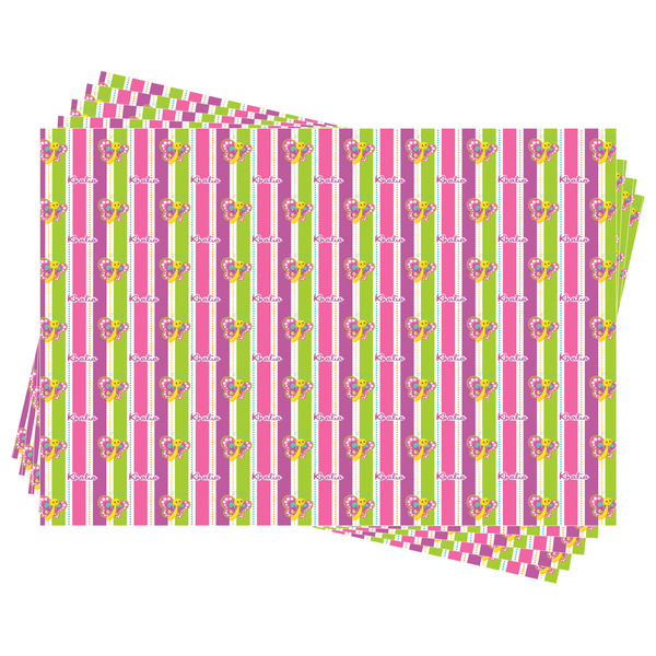 Butterflies & Stripes Wrapping Paper - Front & Back - Sheets Approval