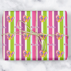 Butterflies & Stripes Wrapping Paper (Personalized)