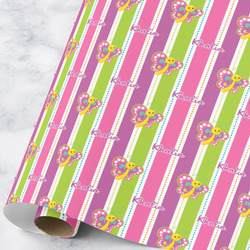 Butterflies & Stripes Wrapping Paper Roll - Large (Personalized)
