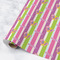 Butterflies & Stripes Wrapping Paper Roll - Matte - Medium - Main