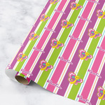 Butterflies & Stripes Wrapping Paper Roll - Medium (Personalized)