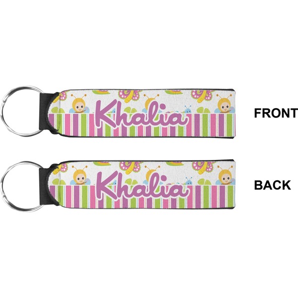 Butterflies & Stripes Wristlet (Front + Back)