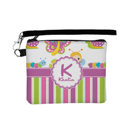 Butterflies & Stripes Wristlet ID Case w/ Name and Initial