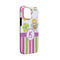 Butterflies & Stripes iPhone Case - Rubber Lined - iPhone 13 Mini (Personalized)