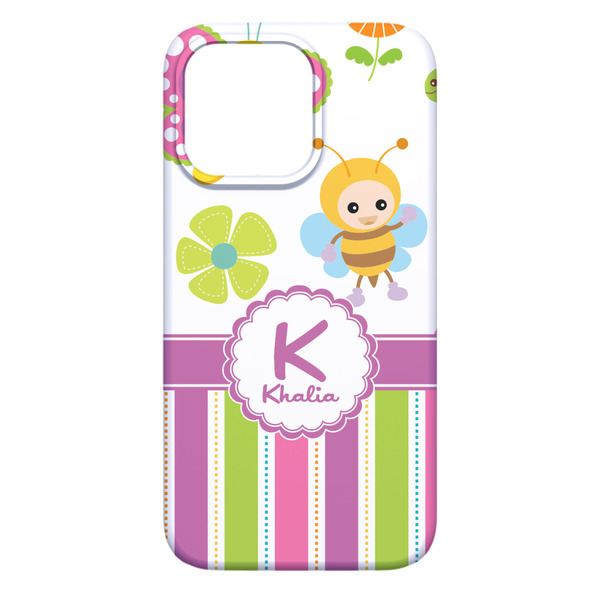 Butterflies & Stripes iPhone 13 Pro Max Case - Back