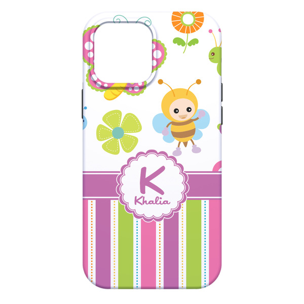 Butterflies & Stripes iPhone 13 Pro Max Tough Case - Back