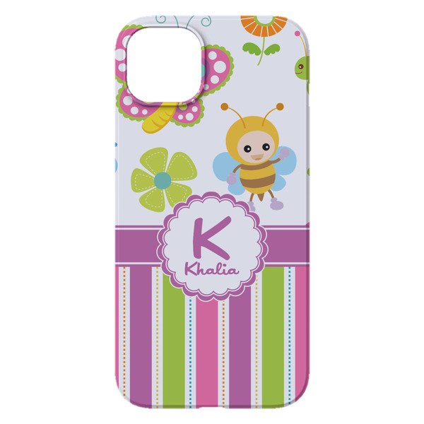 Butterflies & Stripes iPhone 14 Plus Case - Back