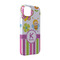 Butterflies & Stripes iPhone 14 Pro Case - Angle