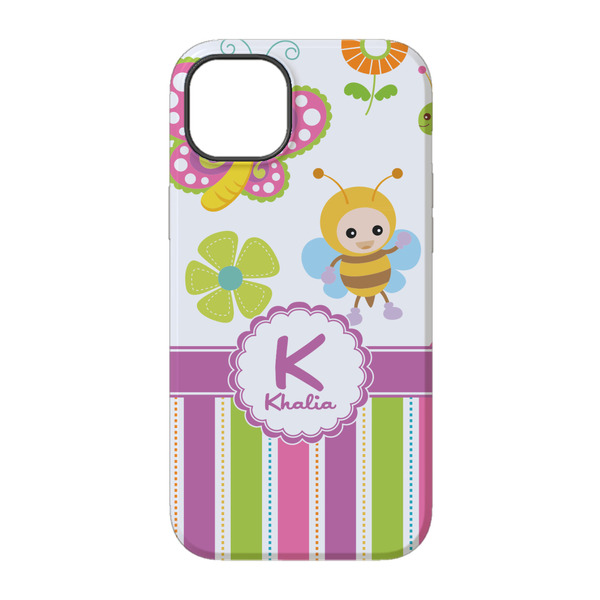 Butterflies & Stripes iPhone 14 Pro Tough Case - Back