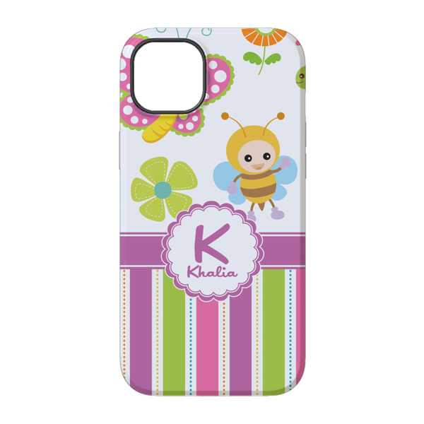Butterflies & Stripes iPhone 14 Tough Case - Back