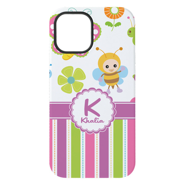 Butterflies & Stripes iPhone 15 Plus Tough Case - Back