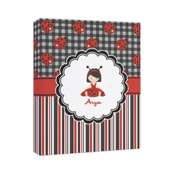 Ladybugs & Stripes Canvas Print (Personalized)