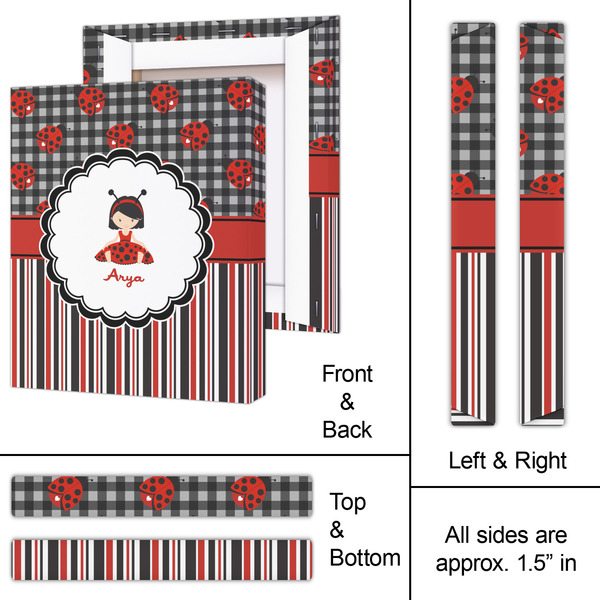 Ladybugs & Stripes 11x14 - Canvas Print - Approval