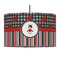 Ladybugs & Stripes 12" Drum Pendant Lamp - Fabric (Personalized)