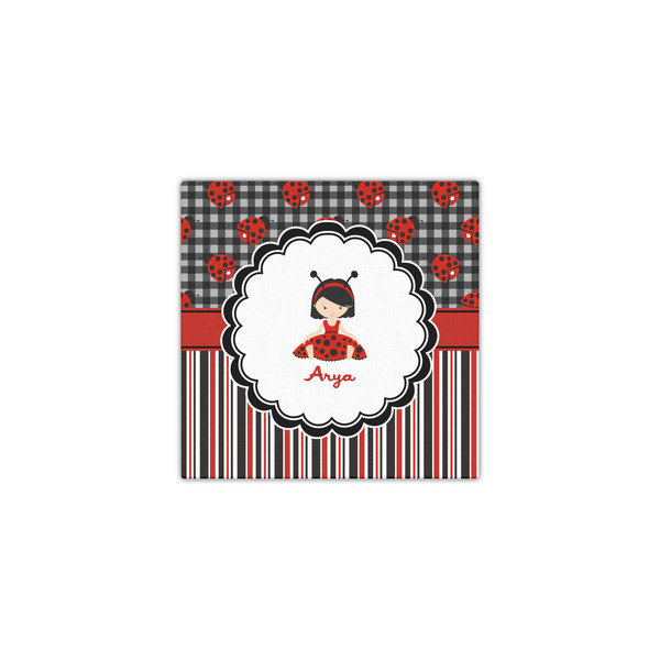 Ladybugs & Stripes 12x12 - Canvas Print - Front View