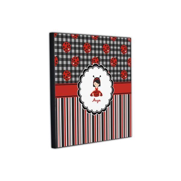 Ladybugs & Stripes 12x12 Wood Print - Angle View