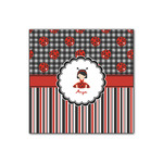 Ladybugs & Stripes Wood Print - 12x12 (Personalized)