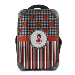 Ladybugs & Stripes 15" Hard Shell Backpack (Personalized)