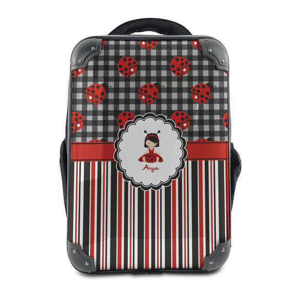 Custom Ladybugs & Stripes 15" Hard Shell Backpack (Personalized)