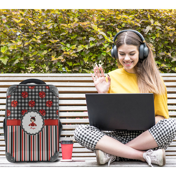 Ladybugs & Stripes 15" Backpack - LIFESTYLE