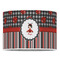 Ladybugs & Stripes 16" Drum Lampshade - FRONT (Poly Film)