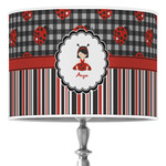 Ladybugs & Stripes Drum Lamp Shade (Personalized)
