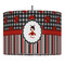 Ladybugs & Stripes 16" Drum Lampshade - PENDANT (Fabric)