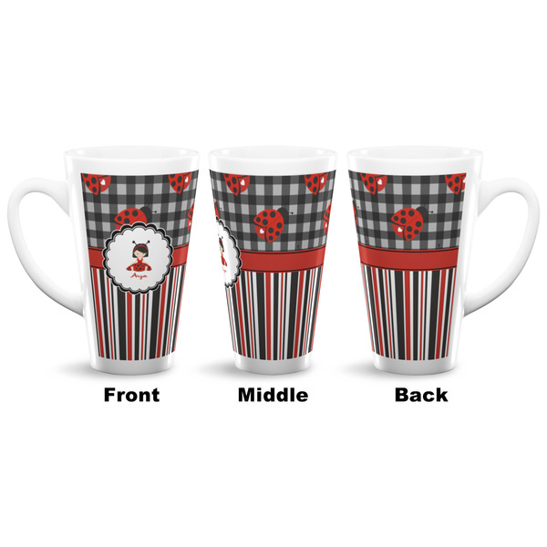Ladybugs & Stripes 16 Oz Latte Mug - Approval