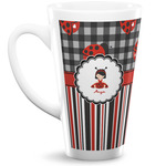 Ladybugs & Stripes 16 Oz Latte Mug (Personalized)