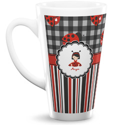 Ladybugs & Stripes Latte Mug (Personalized)