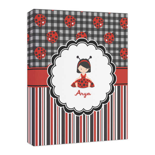Custom Ladybugs & Stripes Canvas Print - 16x20 (Personalized)
