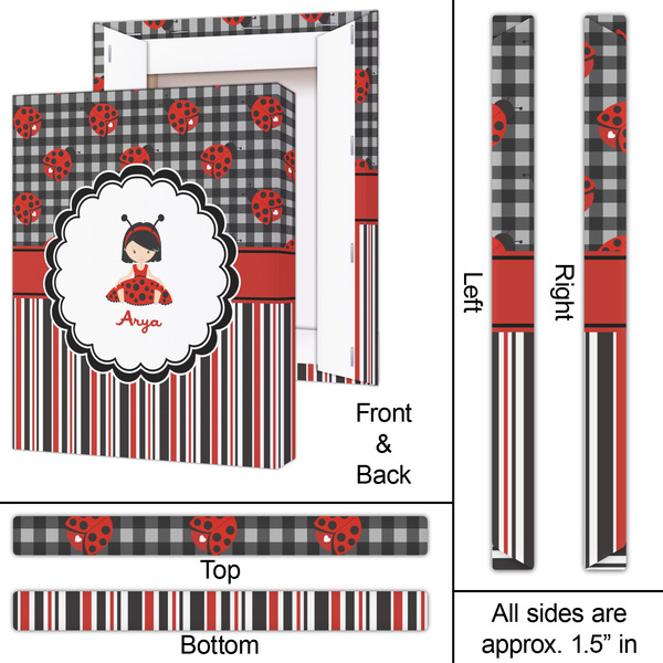 Ladybugs & Stripes 16x20 - Canvas Print - Approval