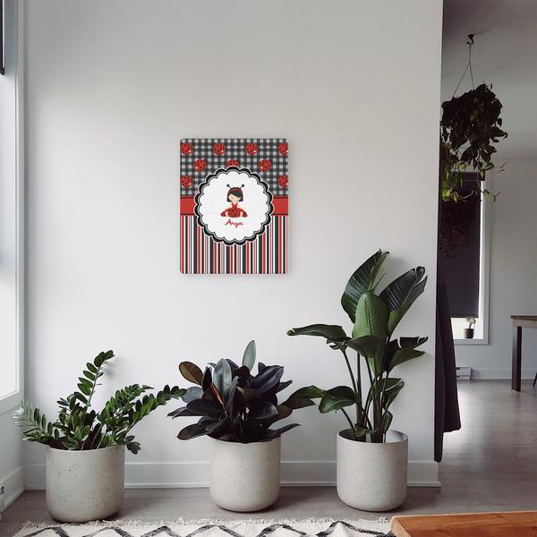Ladybugs & Stripes 16x20 - Canvas Print - In Context
